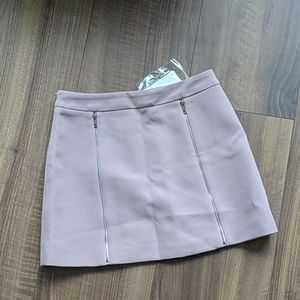 Cute Double Zipper Pink Mini Skirt